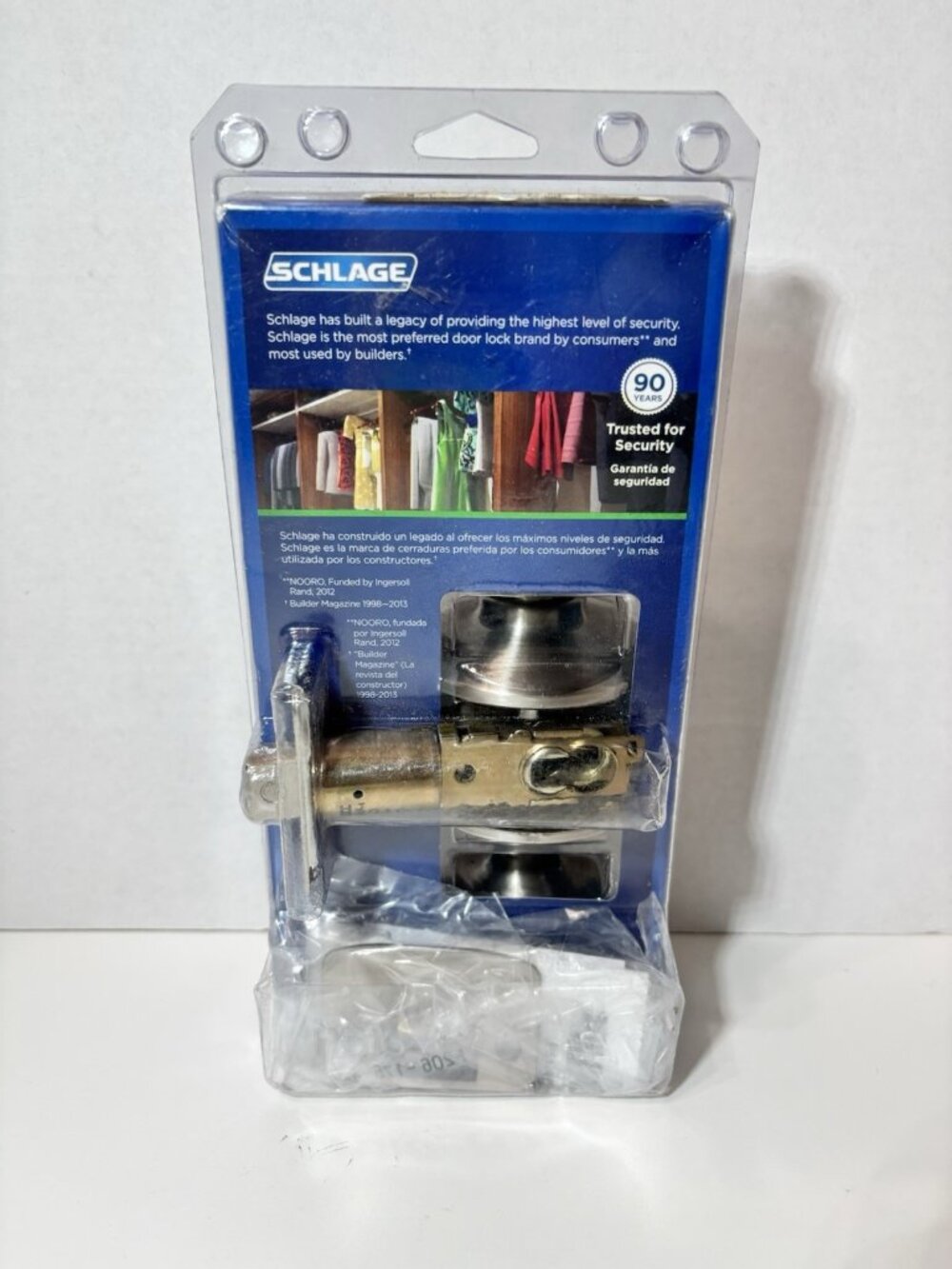 Schlage Plymouth Satin Nickel Passage Lockset 1-3/4 in. - Picture 2 of 4